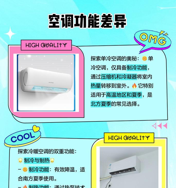 单冷空调与冷暖空调的区别及选择指南（单冷空调与冷暖空调的功能）